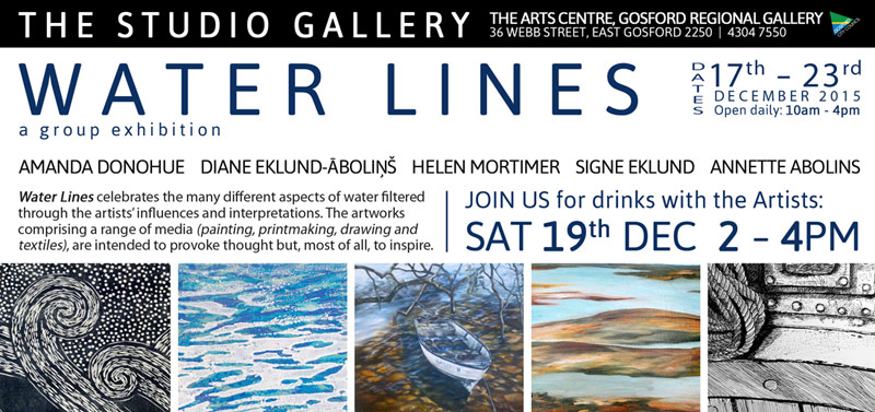 Water Lines Exhibition invite