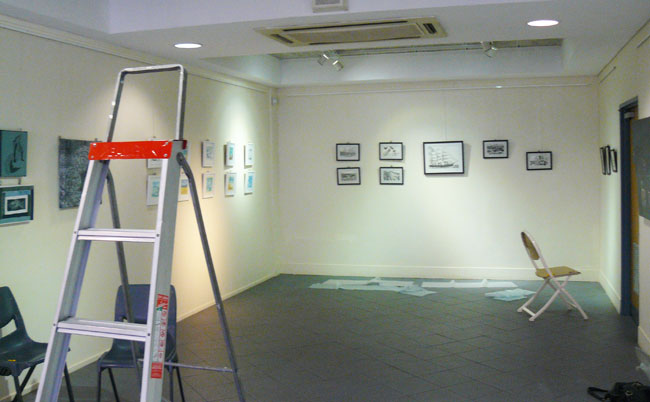 Hanging the exhibition